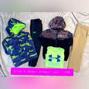 Size 4 Boys Under Armour Lot
